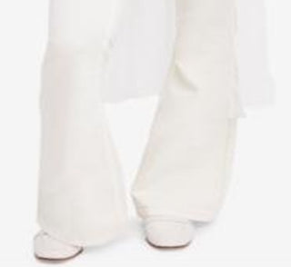 Calça jeans flare feminina Penny Pull Over da Free People, branca, tamanho 25