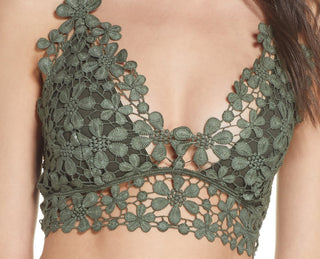 Sutiã Feminino Free People 'Miss Dazie' Verde Tamanho Grande