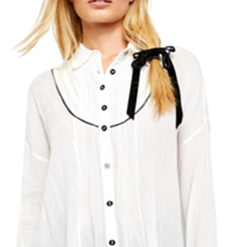 Túnica feminina Amore Amore com debrum, bege, tamanho pequeno, da Free People