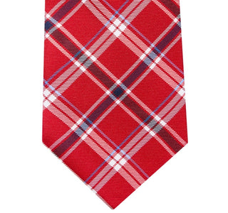 Gravata xadrez clássica Chicago masculina Tommy Hilfiger vermelha tamanho regular