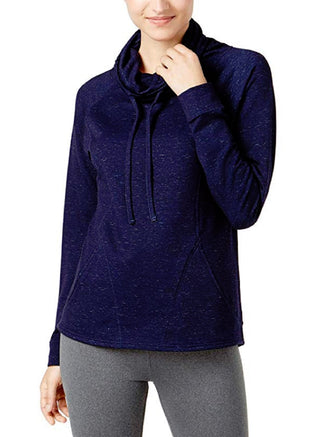 Túnica feminina com decote em V e gola alta, tamanho grande, com aquecimento de 32 graus