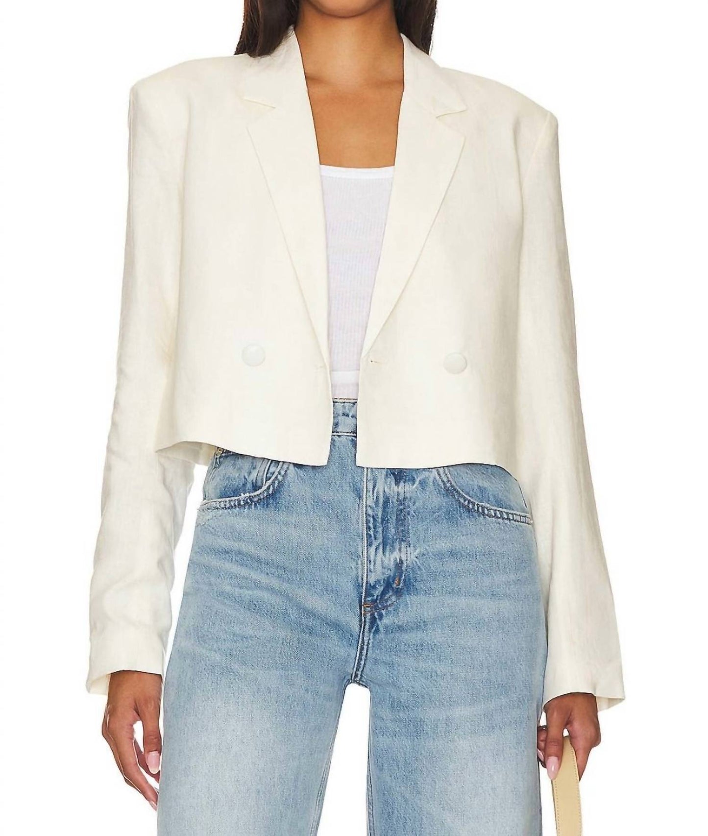 Steve Madden - CROPPED LINEN BLAZER