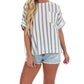 Ee:Some - Straightforward Stripe Top