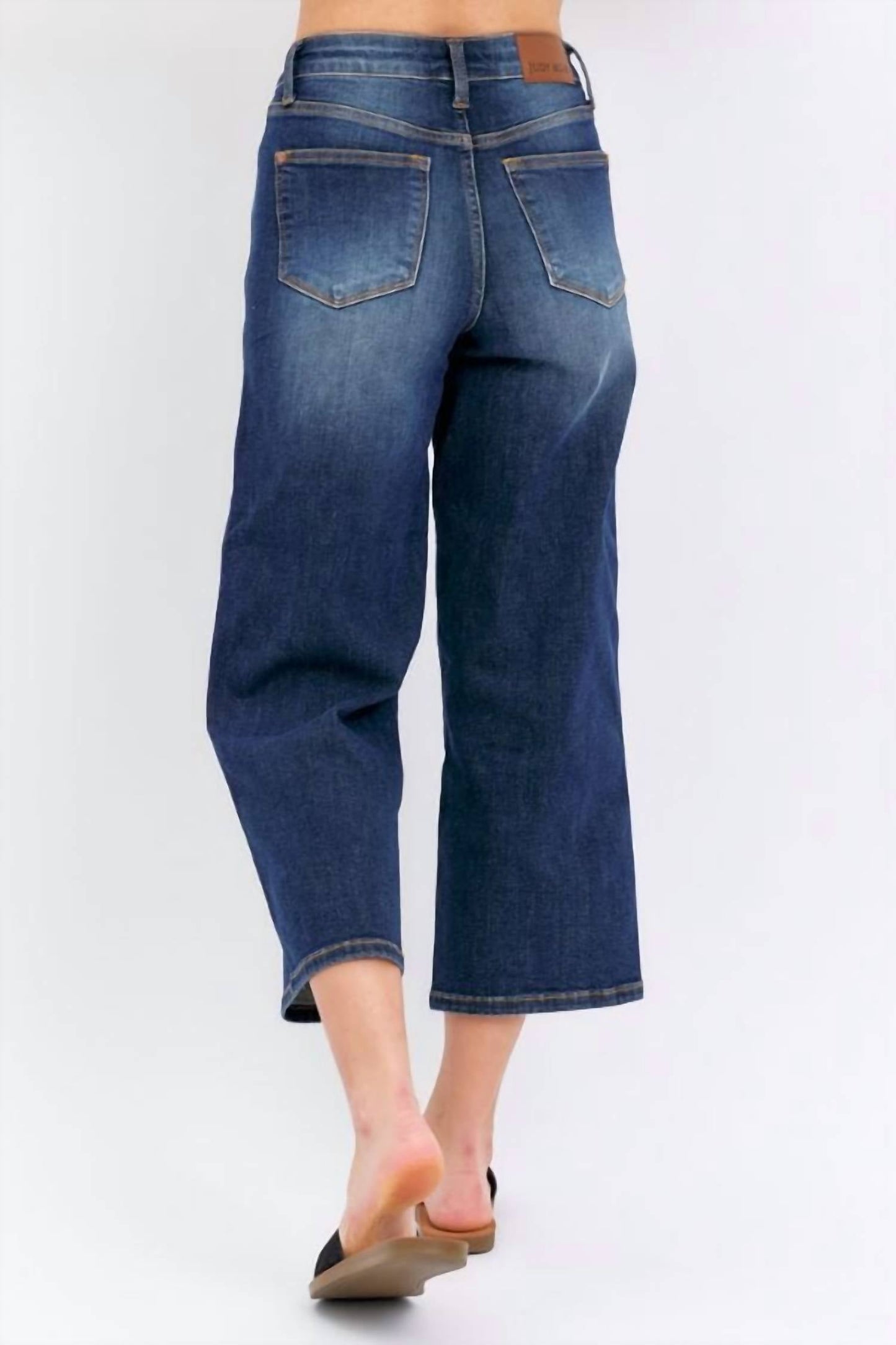 Judy Blue - Tummy Control Crop Wide Leg Jeans