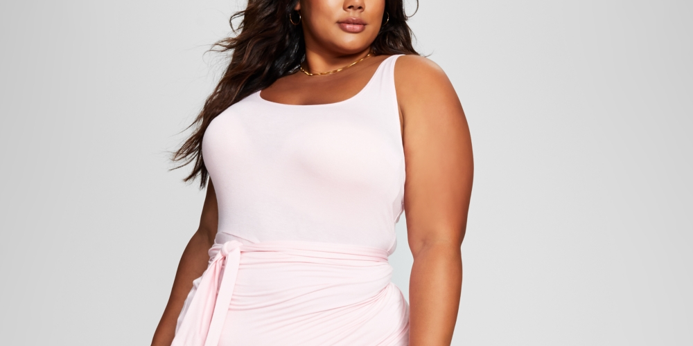 E agora este vestido midi feminino com amarração lateral rosa tamanho 2X