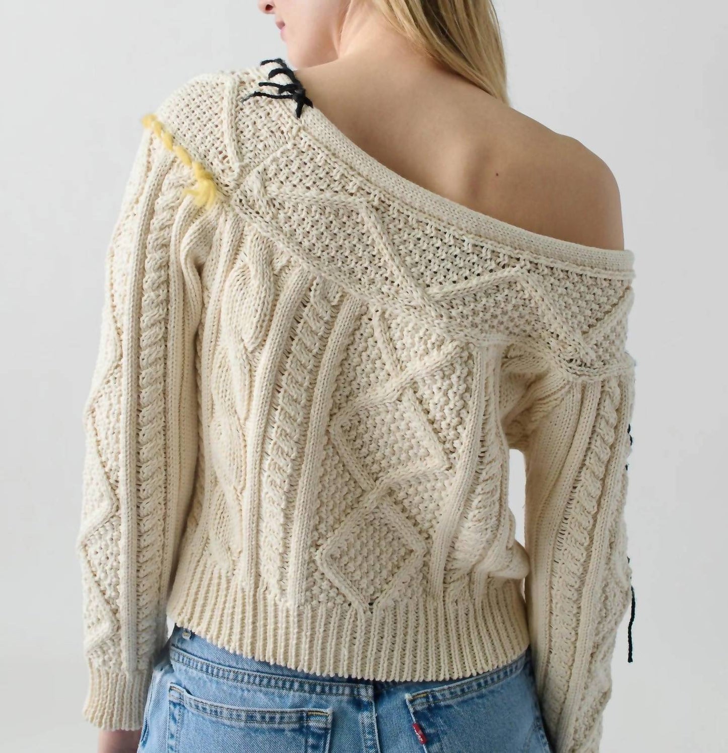 Lingua Franca - Vaggelis Off-shoulder Sweater