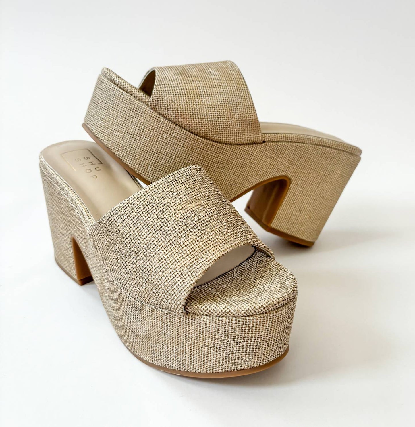 Shu Shop - Women's Giza Platform Woven Heels