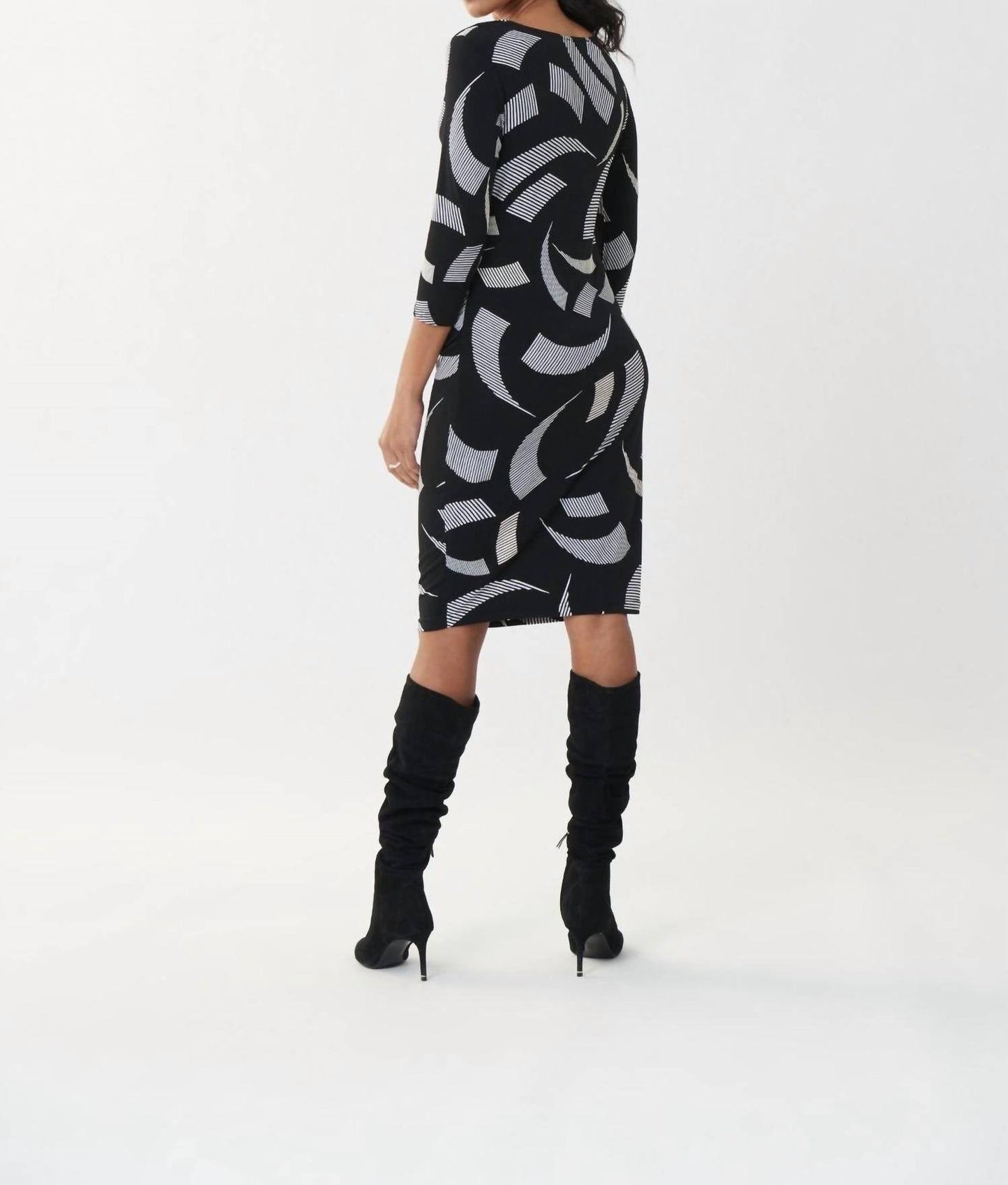 Joseph Ribkoff - Abstract V-Neckline Dress