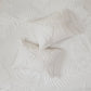 3 Piece Tufted Cotton Chenille Palm Comforter Set Off-White King/Cal King