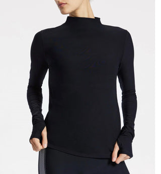 Bandier - Blusa de gola alta e manga comprida Pro Fleece