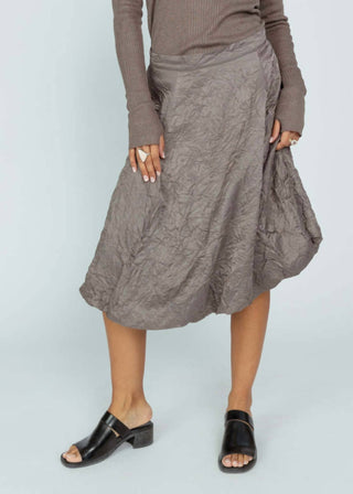 Brazeau Tricot - Cotton Silk Wrinkle Pouf Skirt