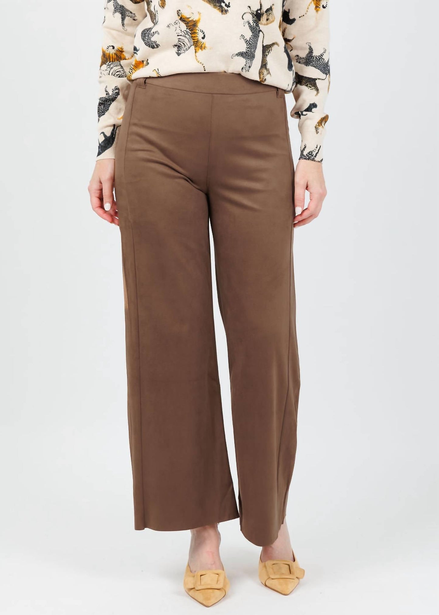 Lysse - Women's Vionette Vegan Suede Wide Leg Trousers