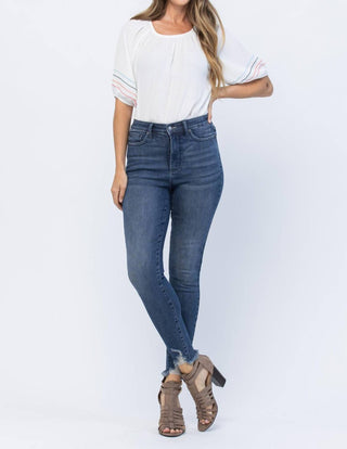 Judy Blue - Calça jeans skinny com controle de barriga de cintura alta