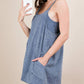 Very J - Mineral Washed Knit Mini Dress with Shorts Inside