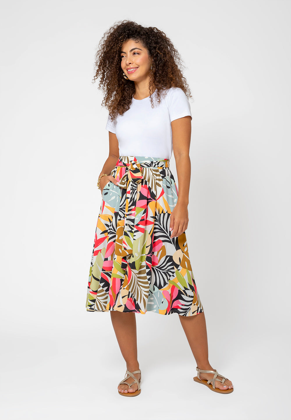 Saia Mindy Feminina Leota em Paradise Pop Multi