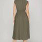 She + Sky - Drop Shoulder Zip Midi Dress