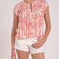 Elan - Floral Ruffle Blouse