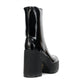 Jeffrey Campbell - Women's Refresh L Black Crinkle Patent Leather Platform Boots