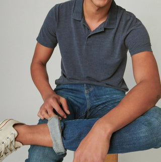 Lucky Brand - Venice Burnout Pique Short Sleeve Polo