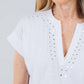 Elliott Lauren - Ramy V-neck Top With Mirror Sequin Detail