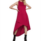 Vestido feminino decote alto BCBGMAXAZRI rosa tamanho médio