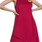 Vestido feminino decote alto BCBGMAXAZRI rosa tamanho médio