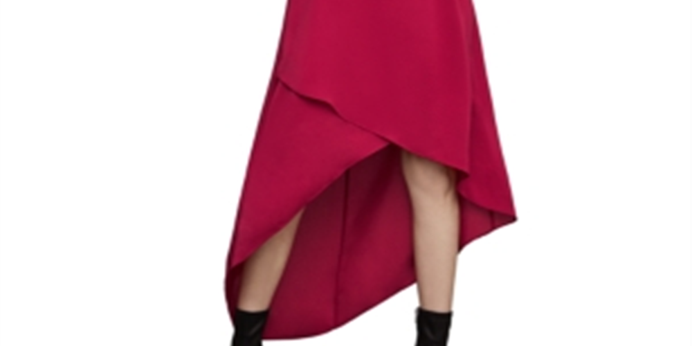 Vestido feminino decote alto BCBGMAXAZRI rosa tamanho médio