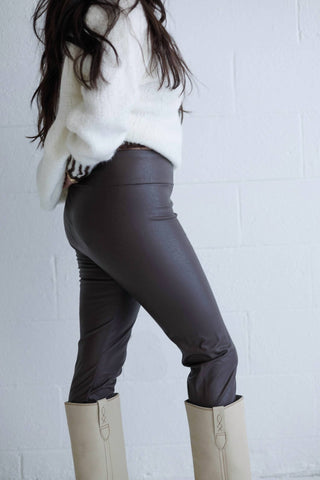 Splendid - Legging de couro vegano