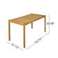 Classic Patio Dining Table, Acacia Wood - Light Teak