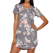 [Floral by Flora Nikrooz Patricia Lace Trim Floral Print Sleep T-Shirt]