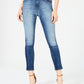 Calça jeans feminina Kut from the Kloth Meghan de cintura alta, tamanho cigarro, azul, tamanho 8