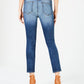 Calça jeans feminina Kut from the Kloth Meghan de cintura alta, tamanho cigarro, azul, tamanho 8