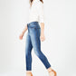 Calça jeans feminina Kut from the Kloth Meghan de cintura alta, tamanho cigarro, azul, tamanho 8