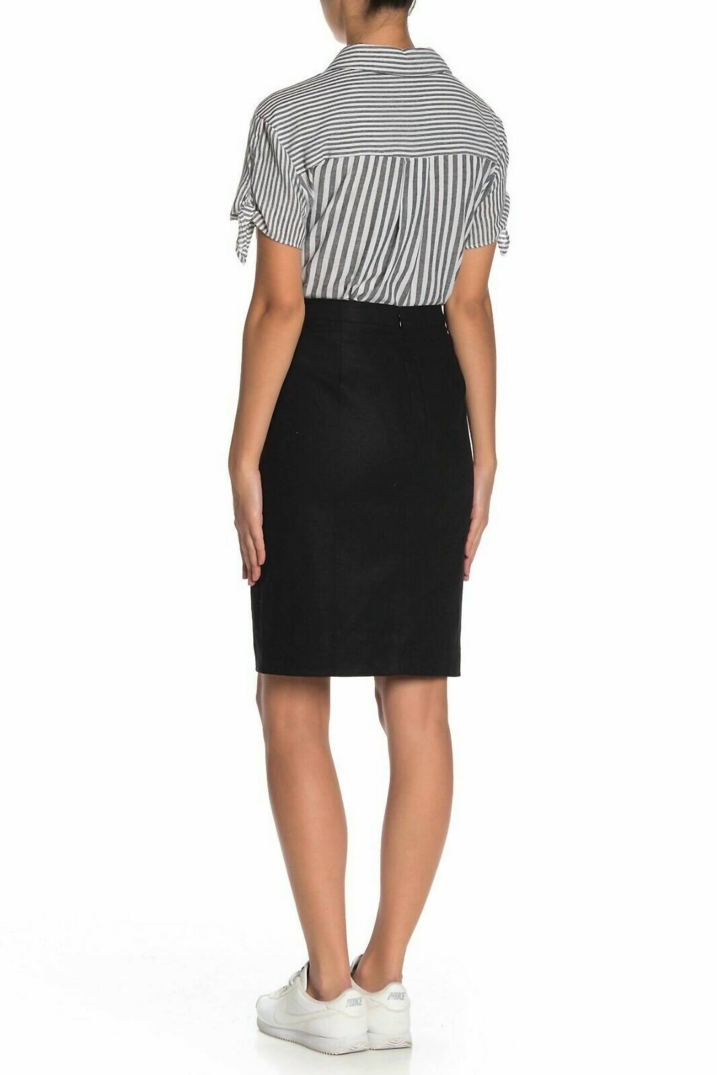 J.Crew - Linen Cotton Above Knee Workwear Casual Pencil Skirt