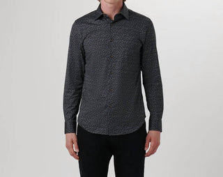 Bugatchi Uomo - James Cigar Print Ooohcotton Shirt
