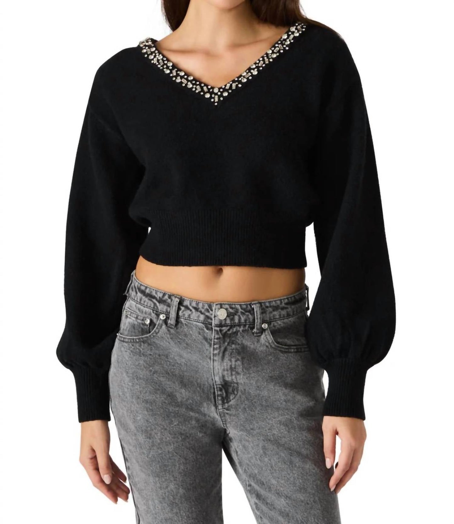 Steve Madden - Crystal Embellished Sweater