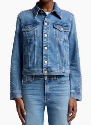 7 For All Mankind - Adi Rhinestone Trucker Jacket