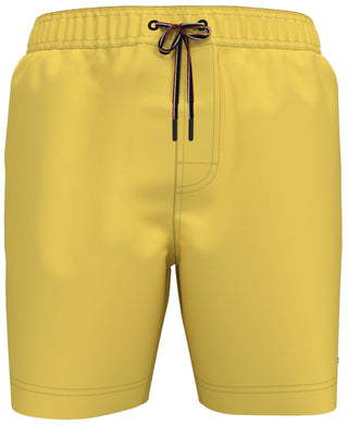 Calção de banho Tommy Hilfiger masculino liso amarelo tamanho médio