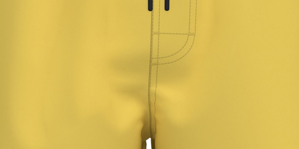 Calção de banho Tommy Hilfiger masculino liso amarelo tamanho médio