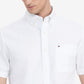 Camisa texturizada Tommy Hilfiger masculina, tamanho grande e alto, corte clássico, Porter, branca, tamanho 3X