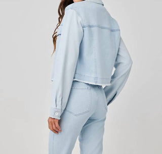 Bella Dahl - Jaqueta jeans Coco com borda desfiada