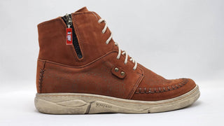 Kcr Group - Botas de couro femininas atemporais com zíper