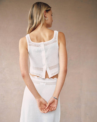 Bella Dahl - BUTTON BACK CROCHET TOP