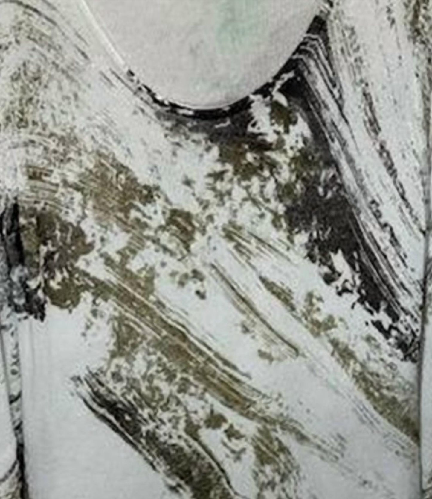 600 West - Women Painted Scoop Neck Pull On Sweater