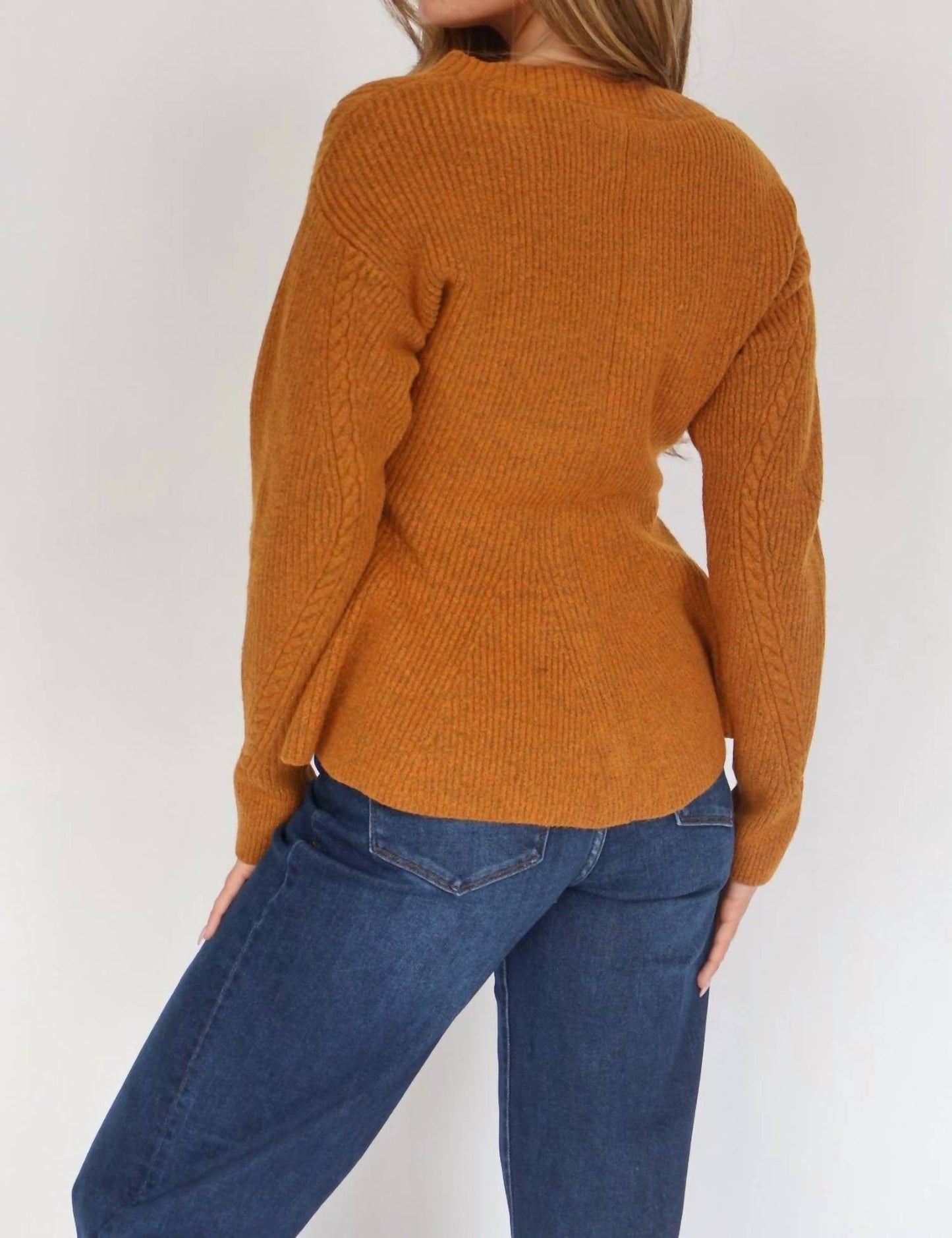 Steve Madden - Courtney Peplum Button Front Cardigan