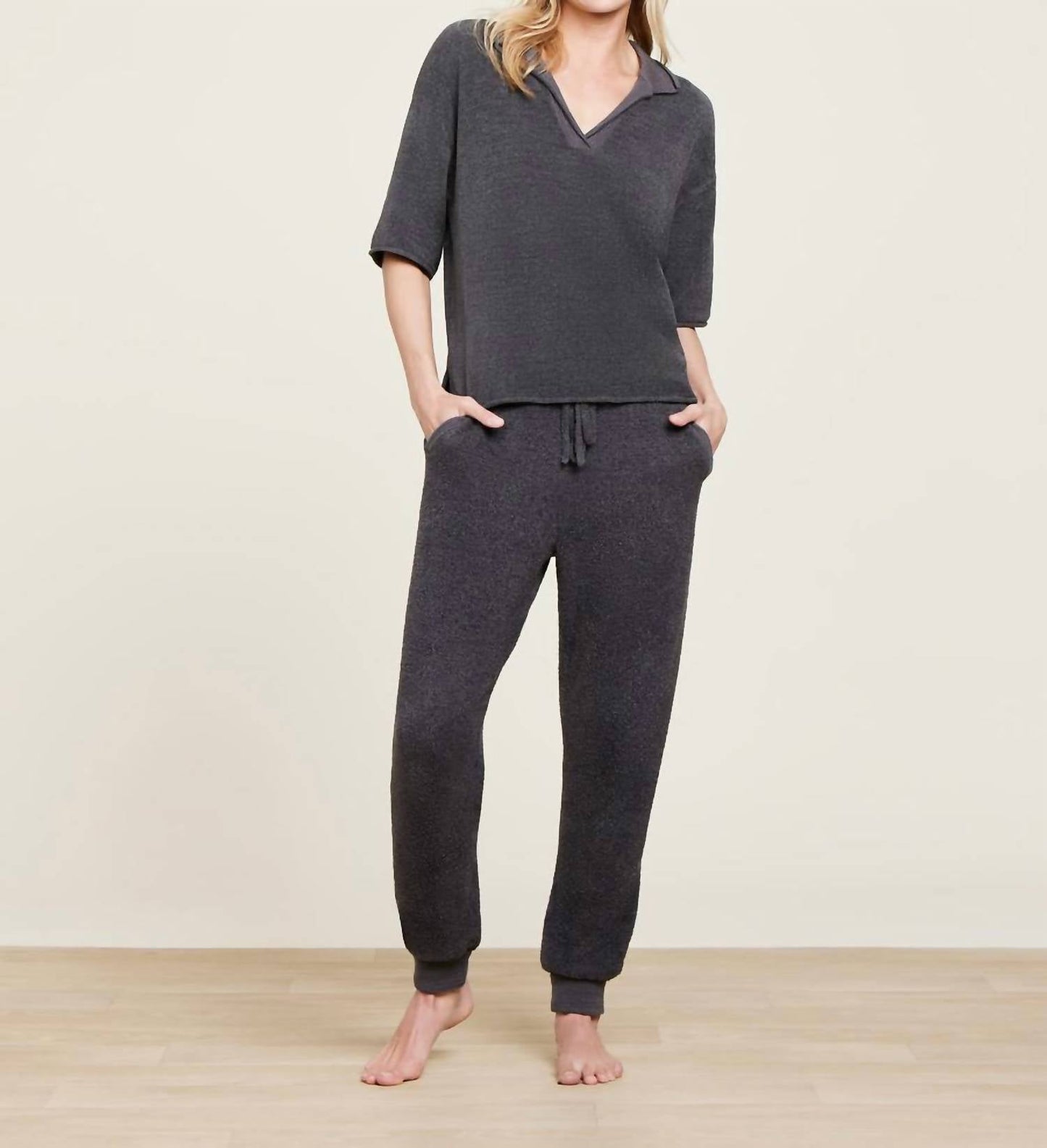 Barefoot Dreams - Cozy Chic Ultra Lite Collared Short Sleeve Top