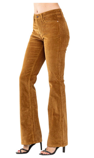 Judy Blue - Mid-Rise Overdyed Corduroy Bootcut Jeans