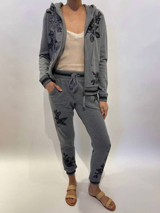 Johnny Was - Moletom com zíper e detalhe canelado Addison para mulheres