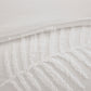 3 Piece Tufted Cotton Chenille Palm Comforter Set Off-White King/Cal King