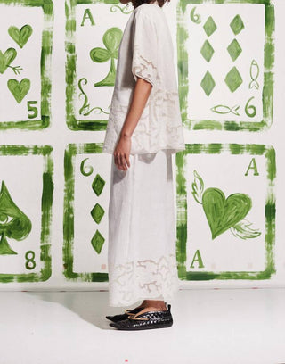 Alemais - Pegasus Embroidered Pull-on Pants